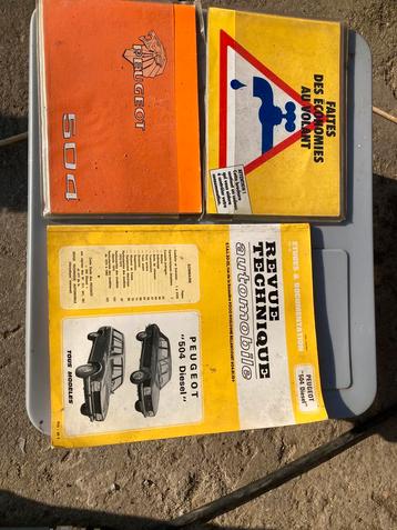 Livre technique Peugeot 504 diesel + mode d’emploi beschikbaar voor biedingen
