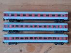 Fleischmann piccolo minitrix 3 x rode DB ic wagons, Ophalen of Verzenden, Zo goed als nieuw, Fleischmann