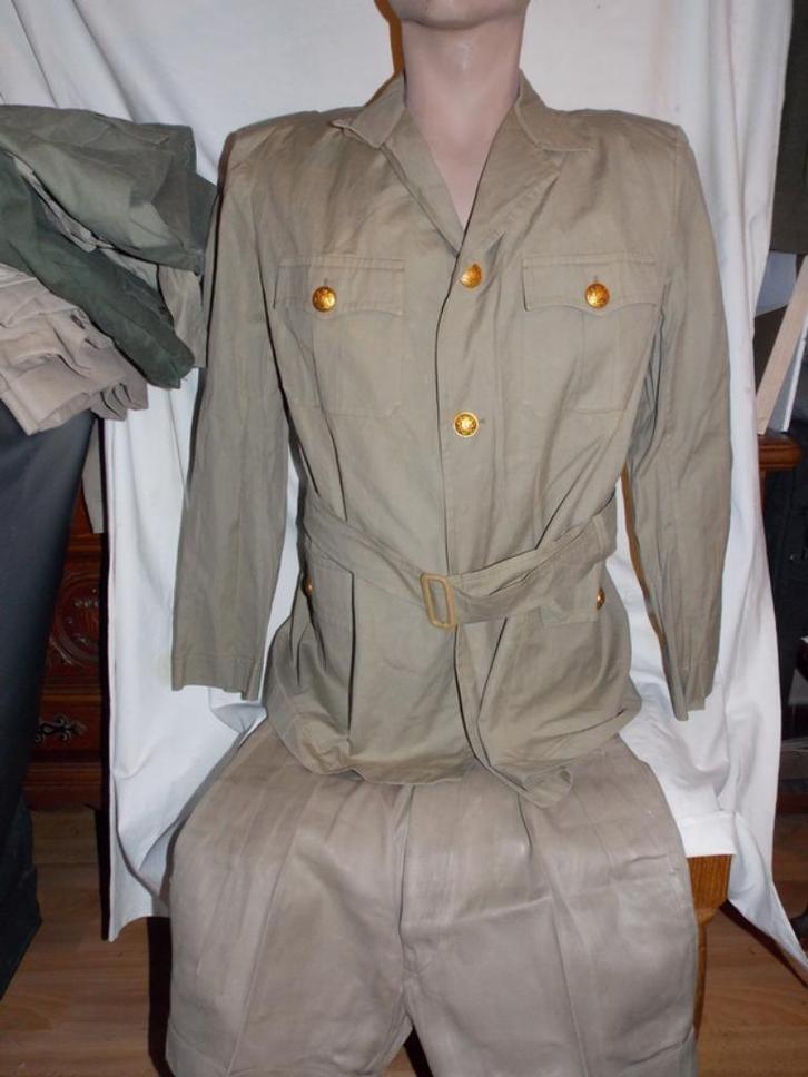Belgische Force Publique administratie uniform, Verzamelen, Militaria | Algemeen, Landmacht, Kleding of Schoenen, Ophalen of Verzenden