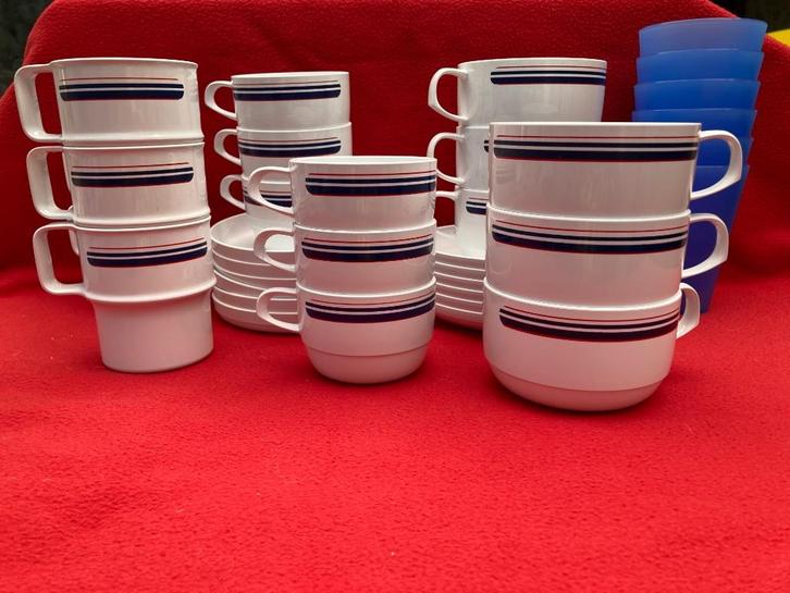 Pic-nic set in melanine (nieuw), Huis en Inrichting, Keuken | Servies, Nieuw, Kop(pen) en/of Schotel(s), Overige materialen, Ophalen of Verzenden