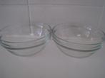 2 glazen schalen, Arcoroc France, maten H 5,5cm x diam 12cm, Maison & Meubles, Cuisine | Vaisselle, Enlèvement ou Envoi