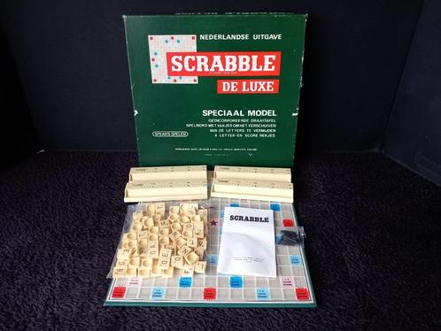 STOPZETTING VERZAMELING Scrabble De Luxe, Hobby en Vrije tijd, Gezelschapsspellen | Bordspellen, Gebruikt, Ophalen of Verzenden