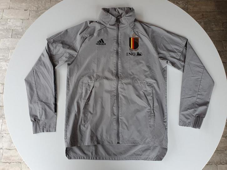 Grijze regenjas Royal Belgian FA ING (Adidas, S), Verzamelen, Sportartikelen en Voetbal, Gebruikt, Shirt, Ophalen of Verzenden