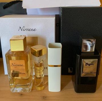 Lot 2 parfums Franck Boclet Nirvana 120ml + Sugar 100ml beschikbaar voor biedingen