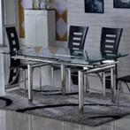 table salle à manger en verre, Comme neuf, Rectangulaire, 50 à 100 cm, Enlèvement