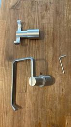 Handdoekenhaak voor 2 handdoekjes + toiletpapier houder, Ophalen of Verzenden, Gebruikt, Grijs