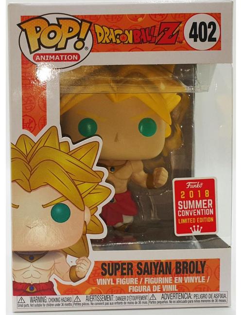 Funko Pop Dragon Ball Z Super Saiyan Broly (402), Collections, Jouets miniatures, Comme neuf, Envoi