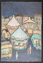 Hubert De Vries - Kermis - litho - perfecte staat, Antiek en Kunst, Ophalen of Verzenden