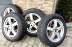 4 pneus hiver 205/60-16 avec jantes alu Opel, entraxe 5x105, Ophalen, Gebruikt, 16 inch, Banden en Velgen
