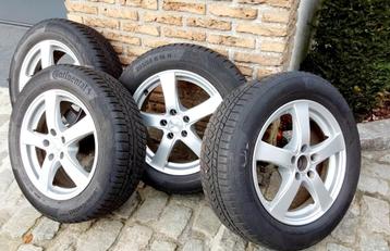 4 pneus hiver 205/60-16 avec jantes alu Opel, entraxe 5x105 beschikbaar voor biedingen