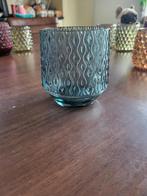 Theelichthouder Glas Blauw, Ophalen, Overige materialen, Blauw, Zo goed als nieuw