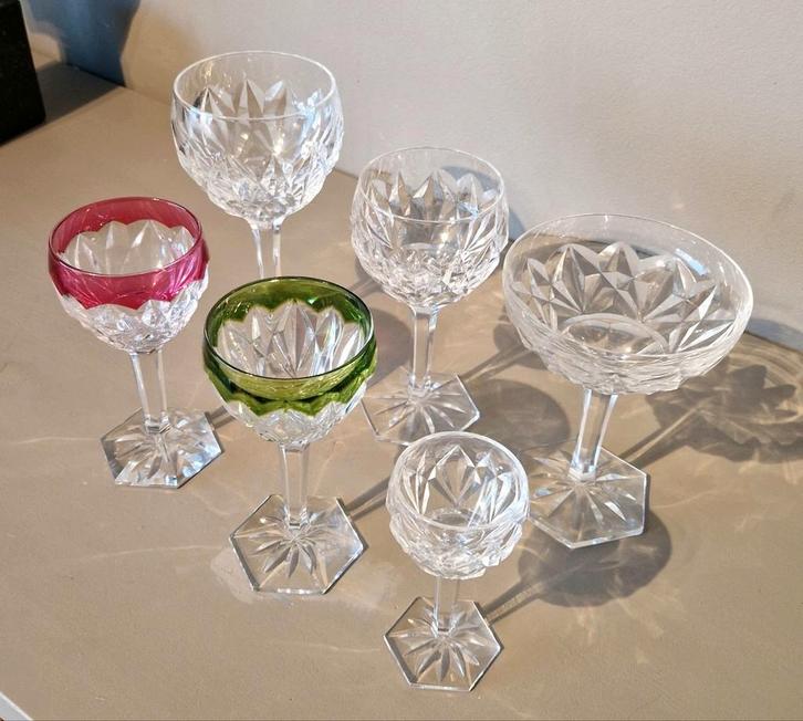 Ensemble de verres en cristal Val Saint Lambert, Antiek en Kunst, Antiek | Glaswerk en Kristal, Ophalen