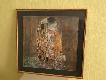 cadre - Le Baiser de Gustav Klimt- reproduction sous verre 