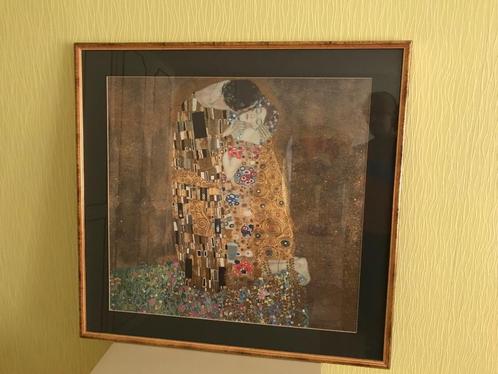 cadre - Le Baiser de Gustav Klimt- reproduction sous verre, Maison & Meubles, Accessoires pour la Maison | Cadres, Comme neuf