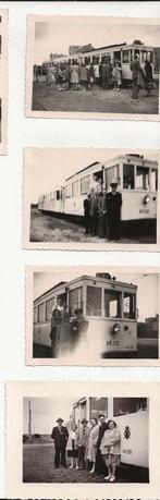 tram wenduine 1949/51 4x echte foto, Comme neuf, Autres sujets/thèmes, Photo, 1940 à 1960