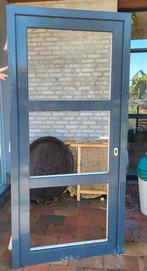 Pvc deur, antraciet en wit, 98x210, nieuw, zonder glas, Doe-het-zelf en Bouw, Deuren en Vliegenramen, Ophalen, Nieuw, Glas