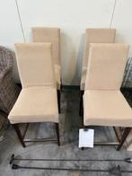 4 beige stoelen met hoge rugleuning, Enlèvement
