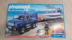 Playmobil 5187 Lot met politievoertuig/boot/personages, Kinderen en Baby's, Speelgoed | Playmobil, Ophalen, Gebruikt, Los Playmobil