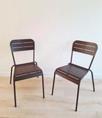 Twee design tuinstoelen poedergelakt aluminium, Ophalen, Zo goed als nieuw, Aluminium