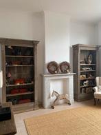2 grote houten kasten / boekenkasten, Huis en Inrichting, Kasten | Boekenkasten, Ophalen, Zo goed als nieuw