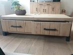 Massief eiken salontafel, Huis en Inrichting, Tafels | Salontafels, Ophalen, Zo goed als nieuw
