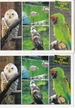 2 Franse (puzzel) ansichtkaarten vogels, uil, flamingo, Verzamelen, Postkaarten | Dieren, Ophalen of Verzenden, 1980 tot heden