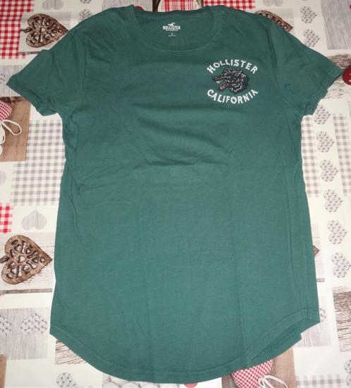 S small t-shirt groen wolf longline Hollister, Kleding | Heren, T-shirts, Gedragen, Maat 46 (S) of kleiner, Groen, Ophalen of Verzenden