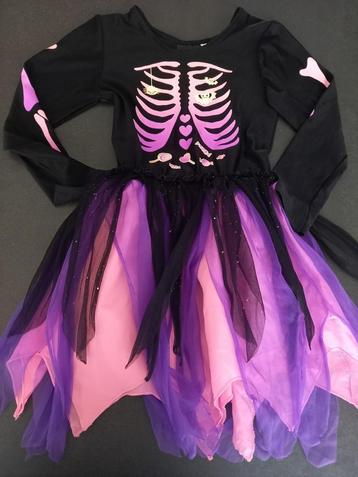 Costume de squelette d'Halloween, tailles 110 à 116 