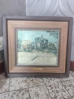 schilderij paard en kar, Antiek en Kunst, Ophalen