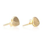 925 Sterling zilveren oorbellen goldplated hart, Handtassen en Accessoires, Oorbellen, Nieuw, Ophalen of Verzenden, Knopjes of Stekers