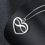 Oneindige liefde - verzilverd hangertje aan ketting, Ophalen of Verzenden, Nieuw, Zilver, Met hanger