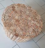 Petite table neuve de salon ou chevet, en bois d'eucalyptus, Ophalen, 50 tot 100 cm, Moderne et nature, Rond