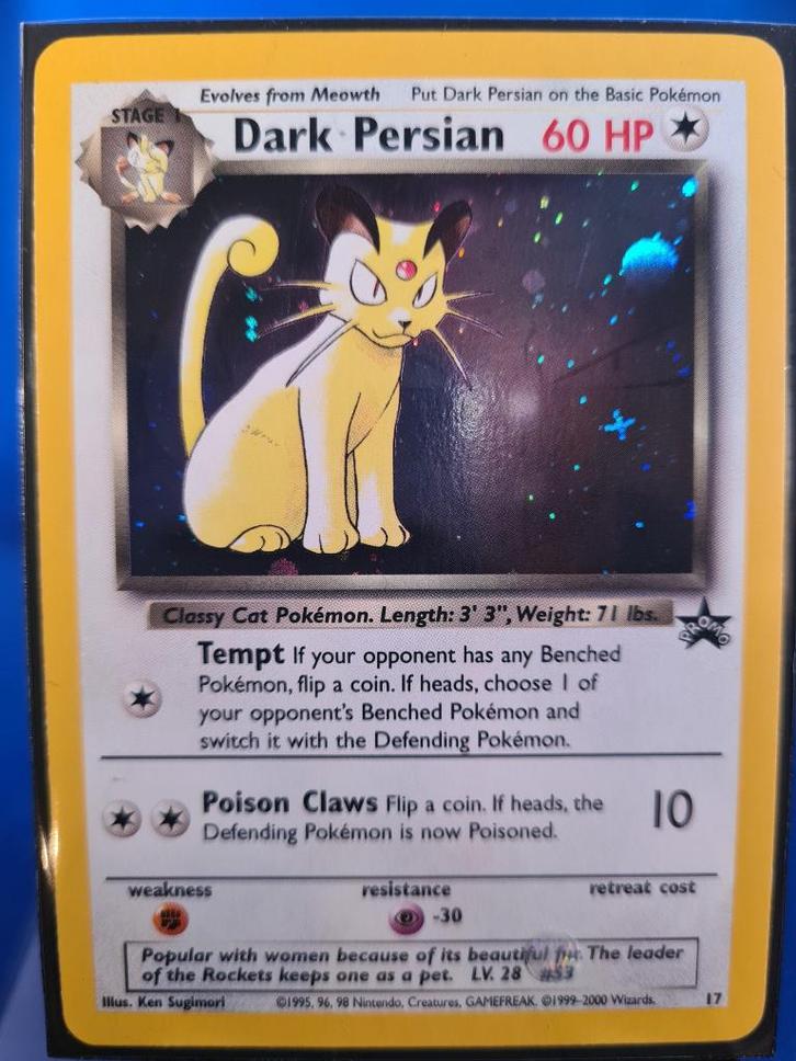 Dark Persian 17/53 - Wizards Black Star Promos, Hobby en Vrije tijd, Verzamelkaartspellen | Pokémon, Gebruikt, Verzenden