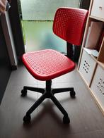 Chaise de bureau Ikea Rouge, Enlèvement ou Envoi, Comme neuf, Rouge, Chaise de bureau