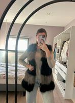 Als nieuw paars/zwart gilet bodywarmer 100%real fur bont M/L, Kleding | Dames, Bodywarmers, Ophalen of Verzenden, Zo goed als nieuw