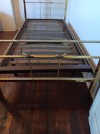 2XKoperen bed 2m/95 cm, Huis en Inrichting, Ophalen, 90 cm, Tijdloos, 200 cm