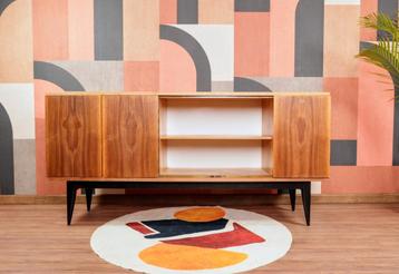 Vintage dressoir Scandinavisch design walnoot 1960 beschikbaar voor biedingen