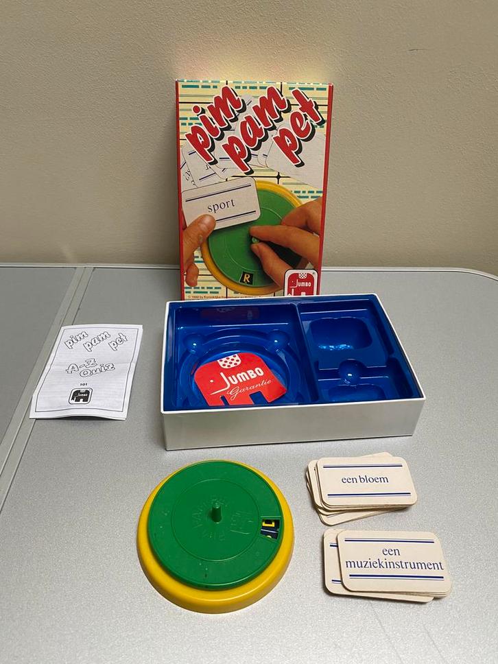 🍄 Pim Pam Pet . Vintage ( 1989 ). Merk Jumbo, Hobby en Vrije tijd, Gezelschapsspellen | Bordspellen, Zo goed als nieuw, Ophalen of Verzenden