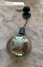 Hanglamp rond -bol in bruin glas : Lucide- D 19cm, Huis en Inrichting, Lampen | Hanglampen, Ophalen, Glas