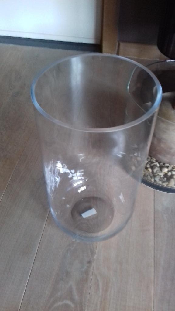 glazen vazen en bloempotten, Huis en Inrichting, Woonaccessoires | Vazen, Zo goed als nieuw, Glas, Ophalen
