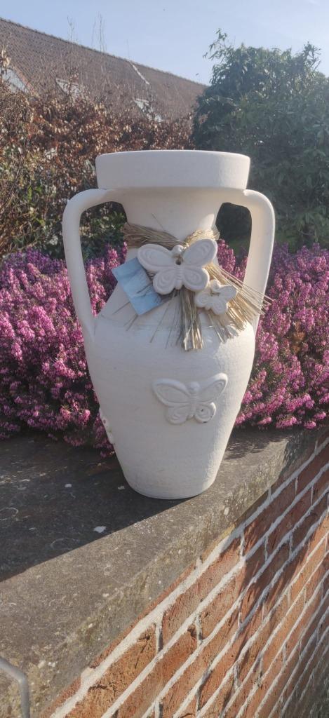 Twee mooie vazen/kruiken keramiek 40 cm, Huis en Inrichting, Woonaccessoires | Vazen, Zo goed als nieuw, Minder dan 50 cm, Aardewerk of Porselein