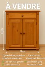 Meuble de rangement en bois massif (pin) – Très bon état, Maison & Meubles, Enlèvement, Pin