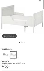 SUNDVIK Meegroeibed, wit, 80x200 cm, Kinderen en Baby's, Kinderkamer | Bedden, Ophalen of Verzenden, Gebruikt, Hoogslaper of Stapelbed