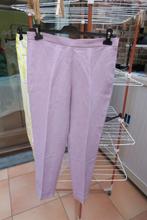 Broek lila linnen Antonelli mt 38 (it 42), Kleding | Dames, Maat 38/40 (M), Paars, Ophalen of Verzenden, Lang