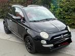 FIAT 500 CABRIOLET /1.2 ESSENCE/CUIR/CLIM/GARANTIE, Auto's, Fiat, Voorwielaandrijving, 4 cilinders, Zwart, Leder