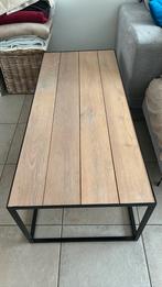 Salontafel met echte parket weg wegens verhuis, Huis en Inrichting, Ophalen, Zo goed als nieuw