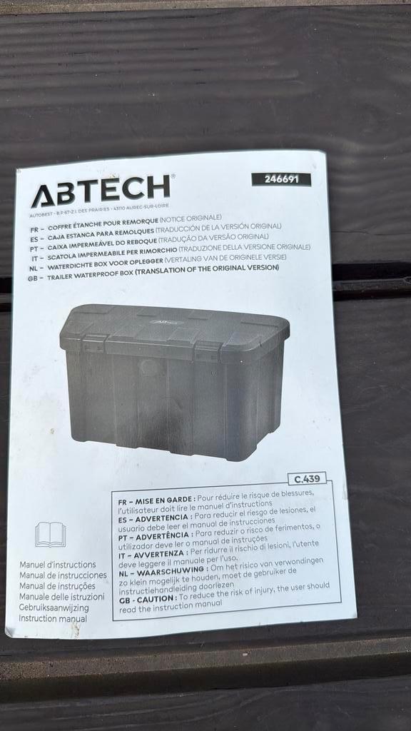 Coffre ABTECH - etanche pour remorque, Auto diversen, Aanhangers en Bagagewagens, Gebruikt, Ophalen