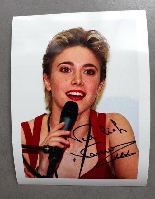 Gesigneerde foto van Vanessa Chinitor., Verzamelen, Muziek, Artiesten en Beroemdheden, Nieuw, Ophalen of Verzenden