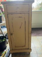 Oud grenen nachtkastje, Moins de 45 cm, Enlèvement, Utilisé, 55 à 70 cm