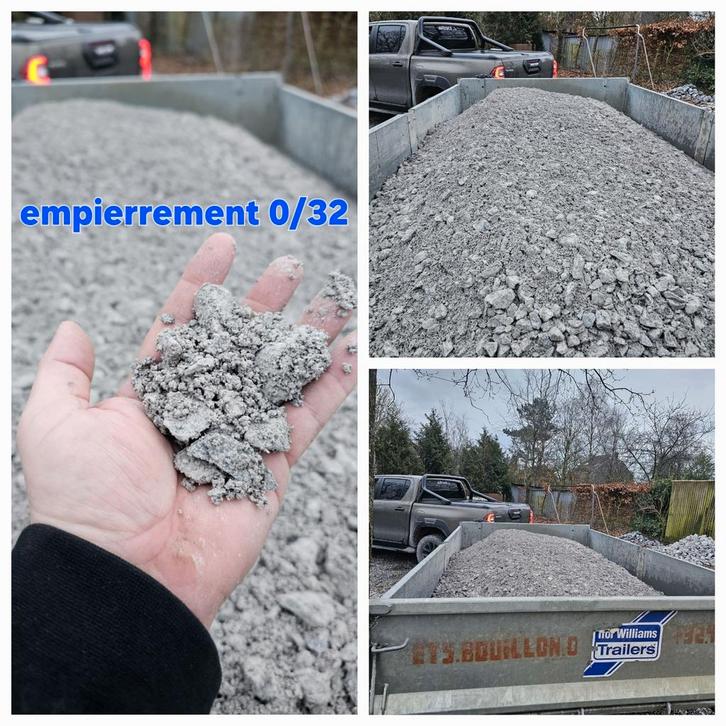Empierrement 0/32 ainsi que tout autre calibre disponibles, Tuin en Terras, Grind, Keien en Split, Zo goed als nieuw, Ophalen of Verzenden